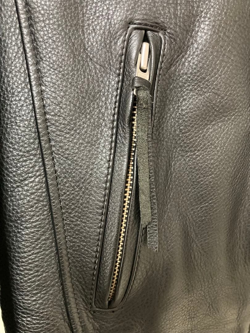 【美品】カドヤ　シングルレザージャケット パット&ライナー付き