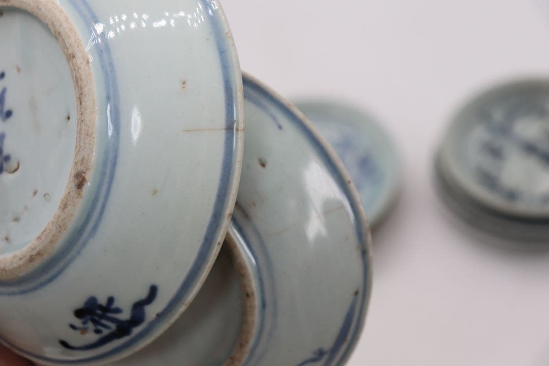 中国　清時代　染付小皿9点　送料込み250707