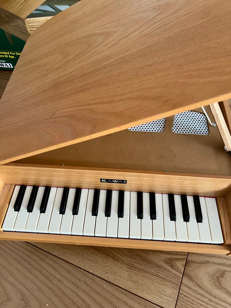 再お値下げ【美品】KAWAI カワイ ミニピアノ　グランドピアノ 32鍵 木目