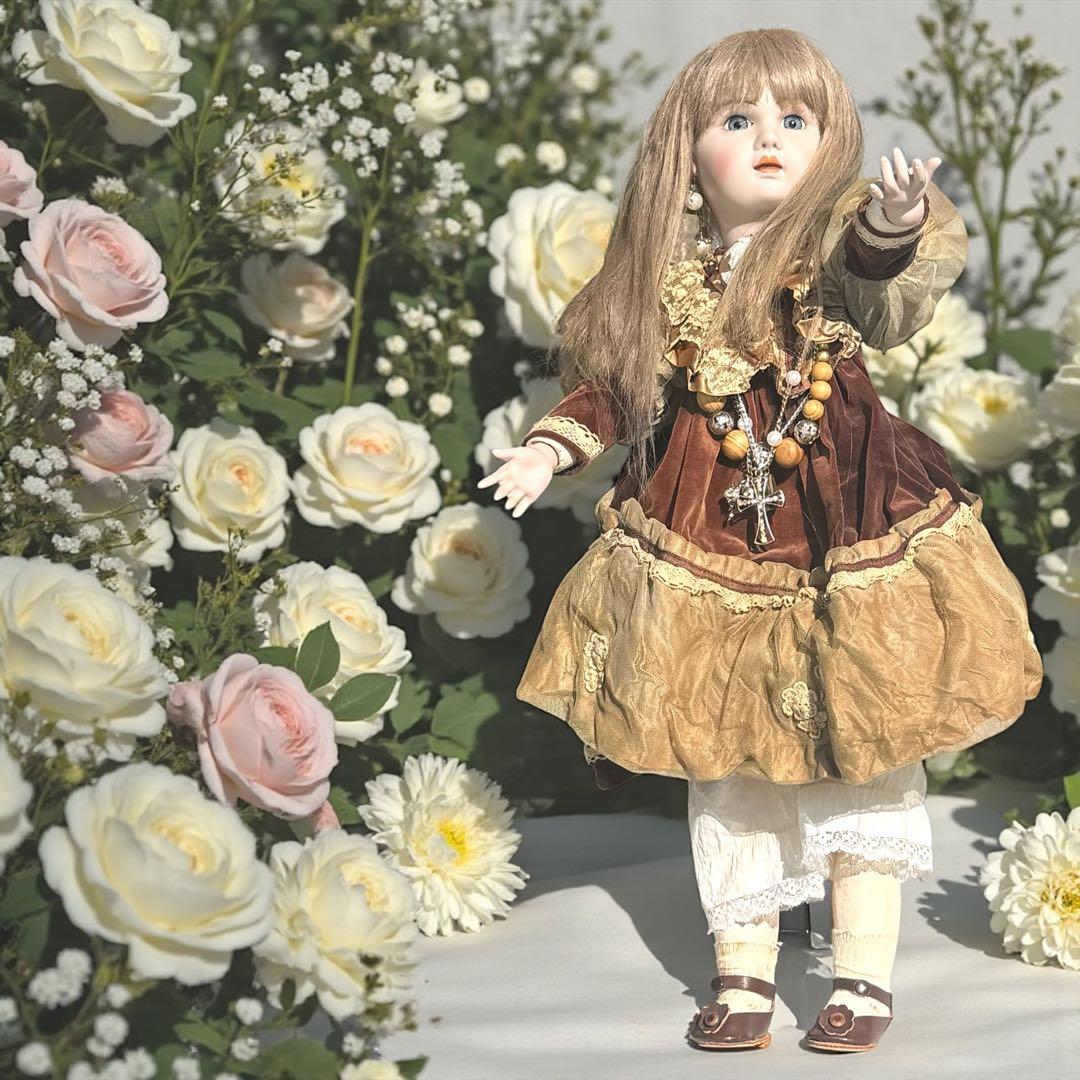 ビスクドール ジュモー フランス プリンセスドレス シェルカメオ エリザベスコイ