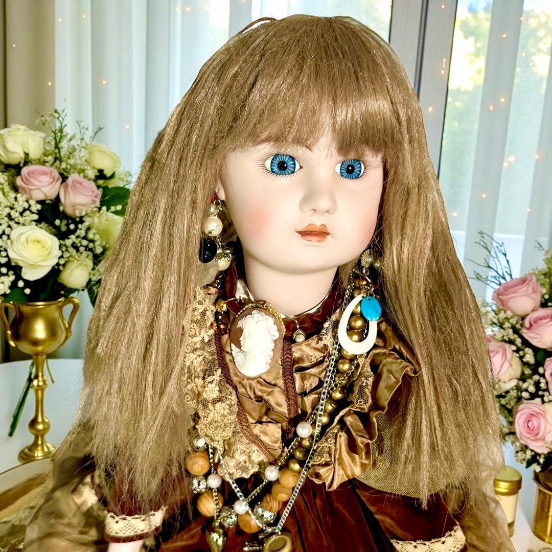 ビスクドール ジュモー フランス プリンセスドレス シェルカメオ エリザベスコイ