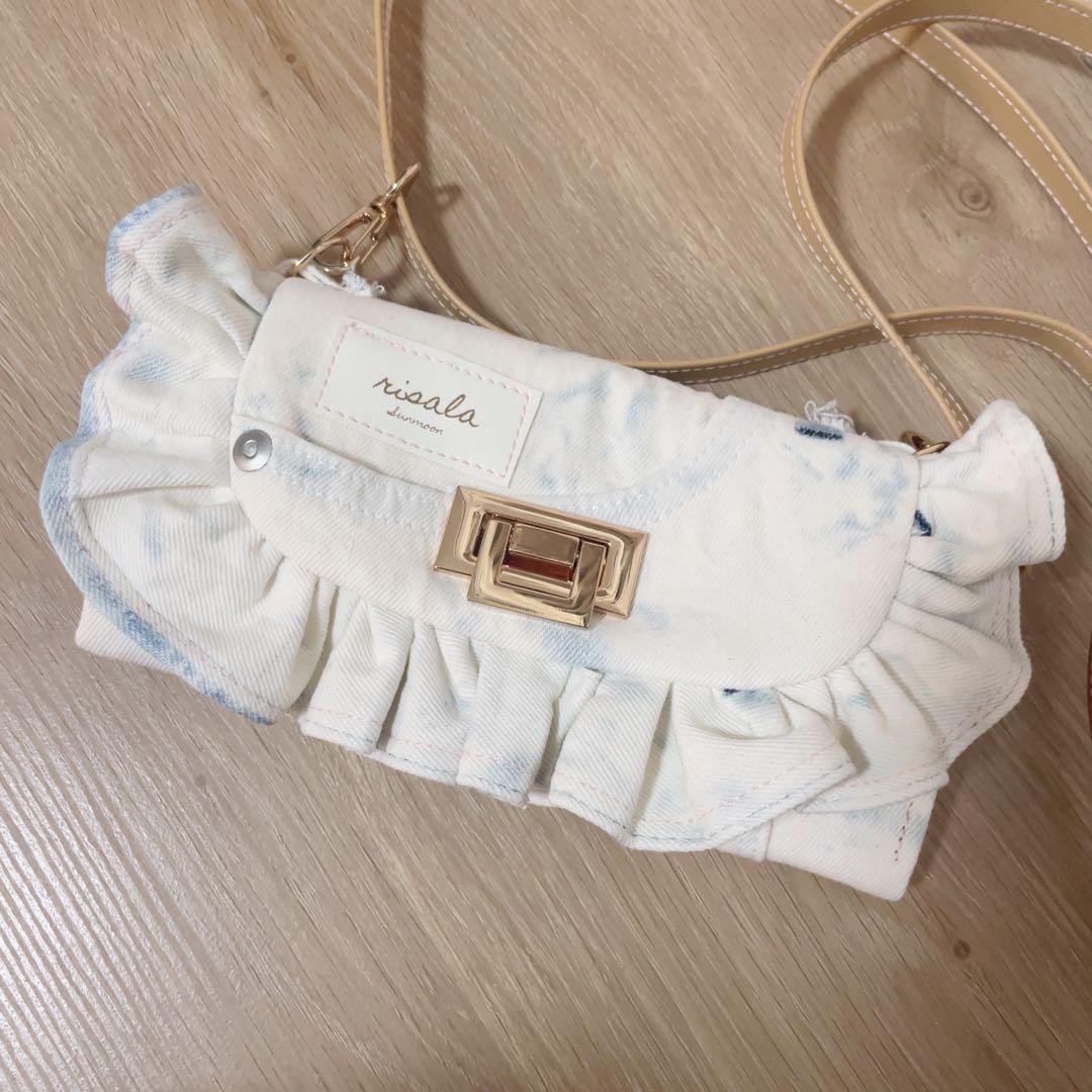デニム リメイク フリル ウォレット ショルダー