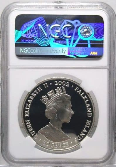 2002 ゴールデンジュビリー 馬上の女王 P50銀貨 NGC PF69UC