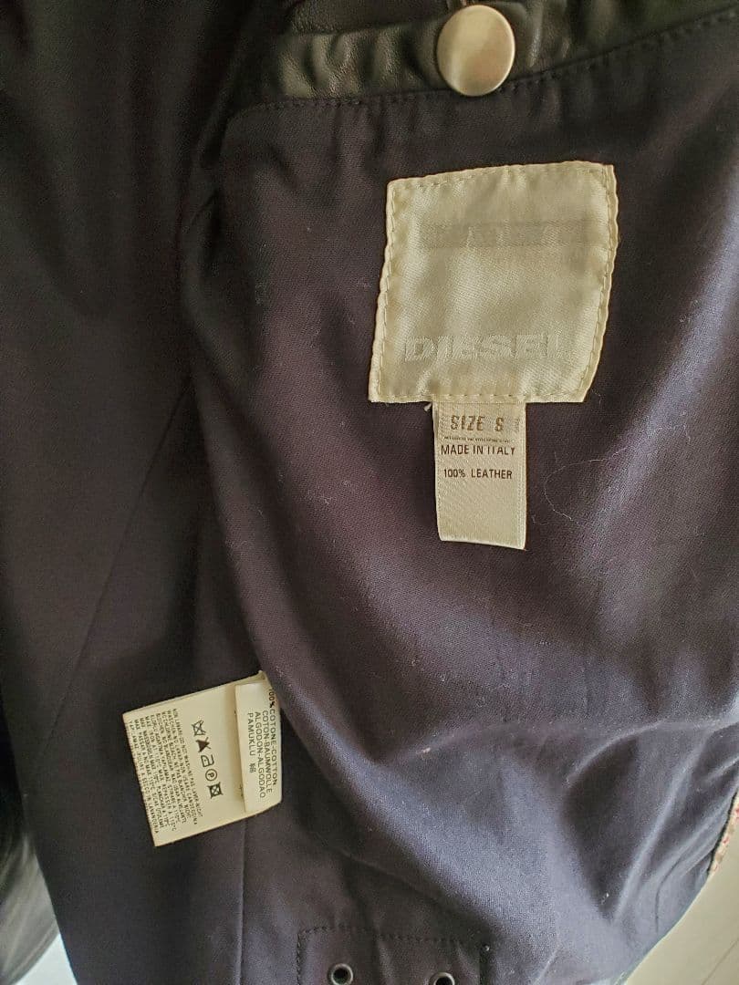 DIESEL 　レザー　シングルライダースジャケット