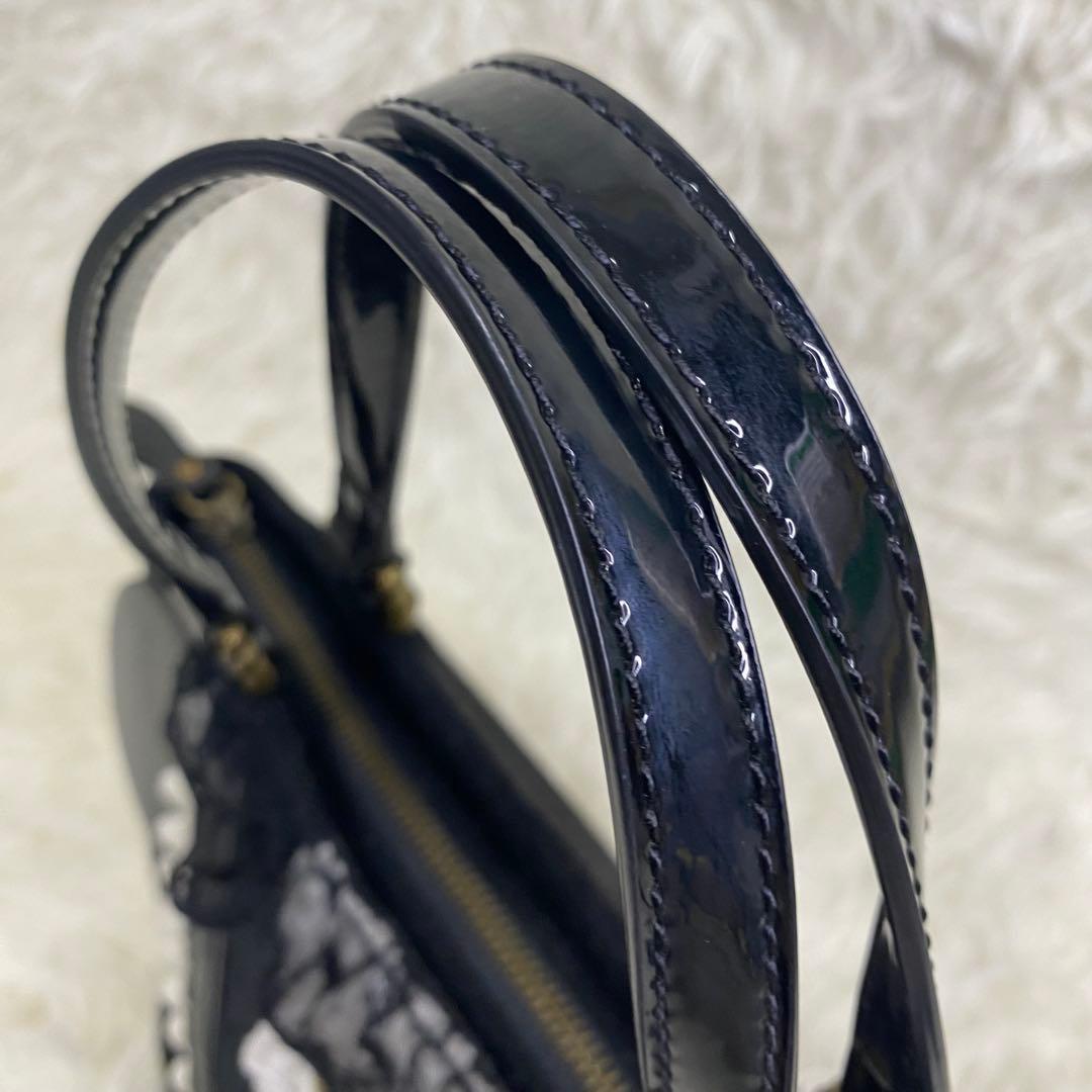 【★銀猫★】ANNA SUI 2way ハンド ショルダーバッグ ブラック