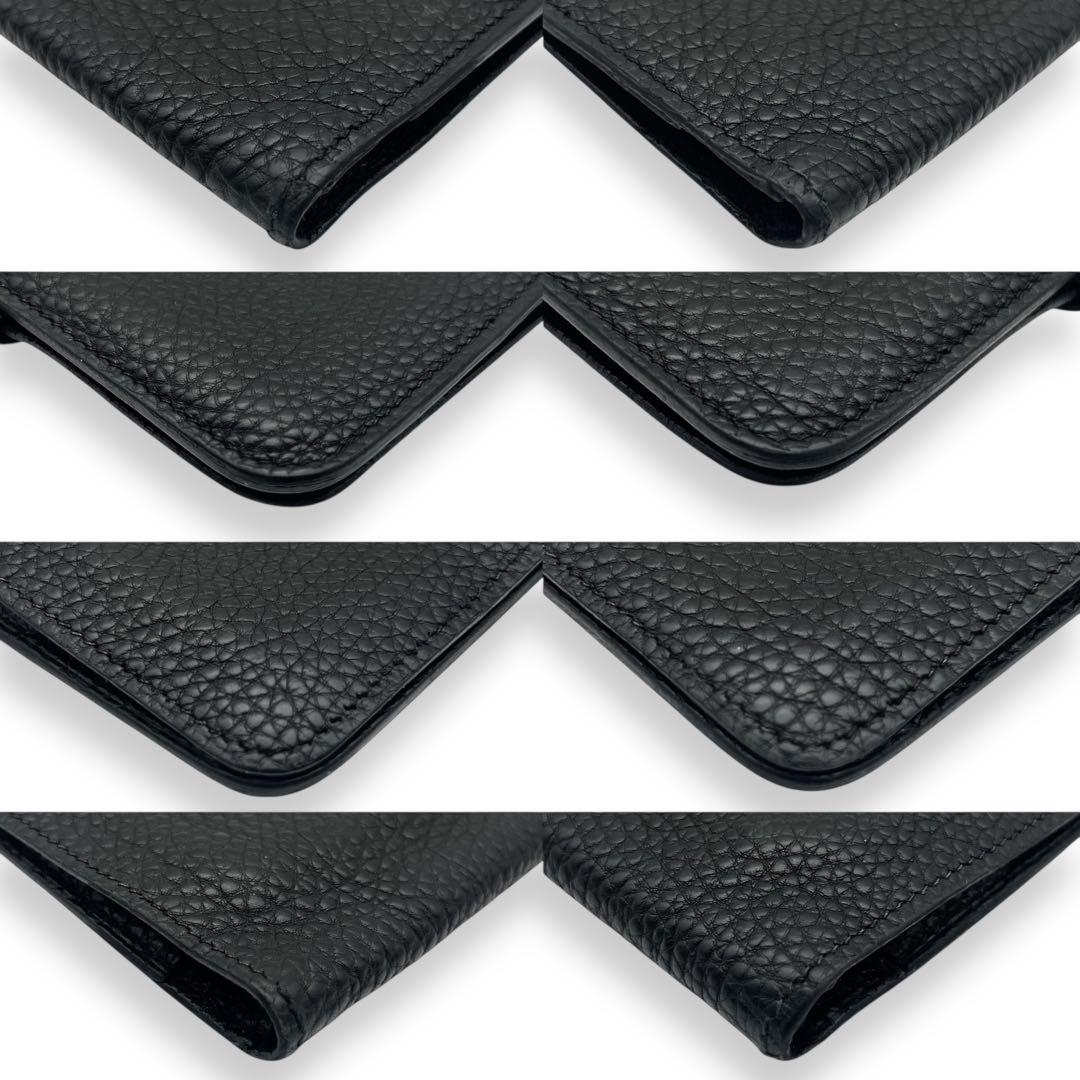 【美品】エルメス　トゴ　ドゴンコンパクト　折財布　ミニ財布　黒　ブラック　759