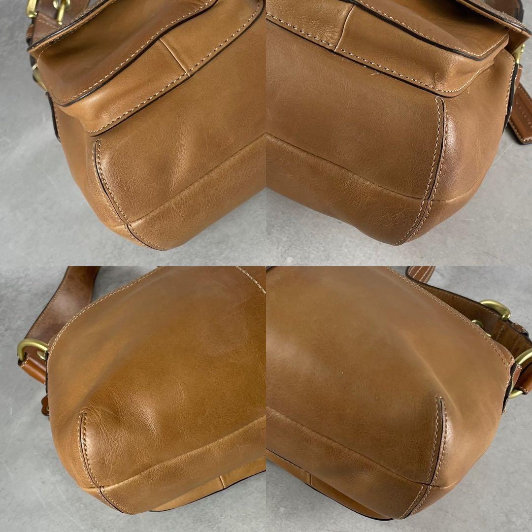 【極美品✨】COACH ソーホー ワンショルダーバッグ キャメル 11842