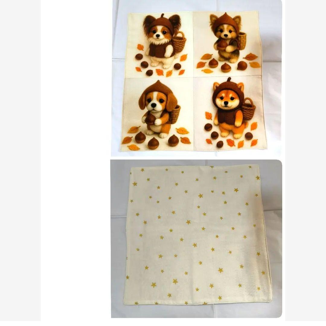 Yourelia様】ハンドメイドオーダー★犬と女の子★ハンカチ&ポーチ　7点