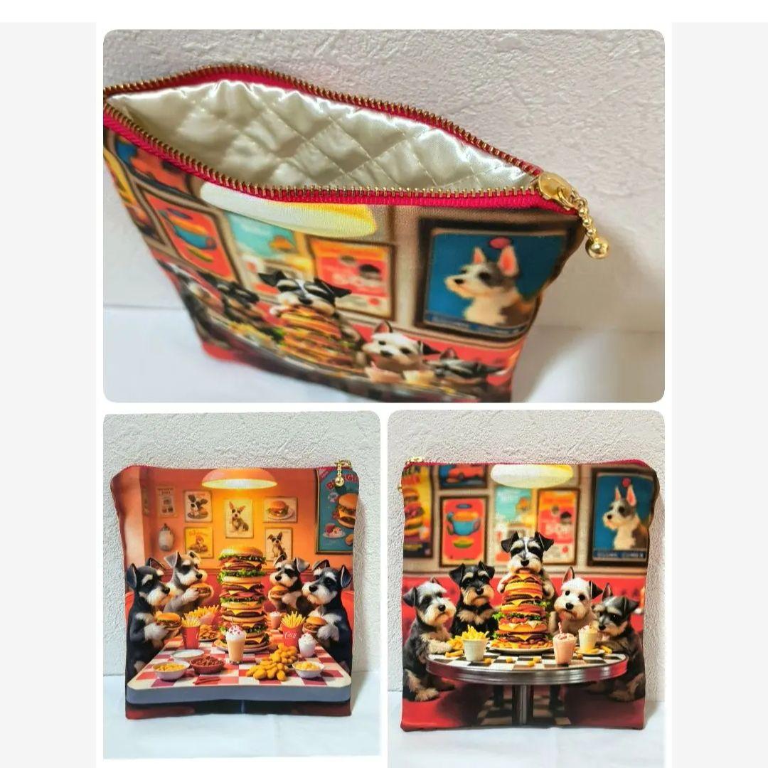 Yourelia様】ハンドメイドオーダー★犬と女の子★ハンカチ&ポーチ　7点