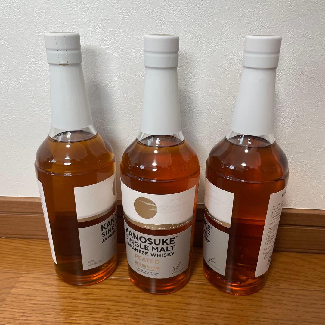 シングルモルト嘉之助 ピーテッド 嘉之助蒸溜所　700ml ３本