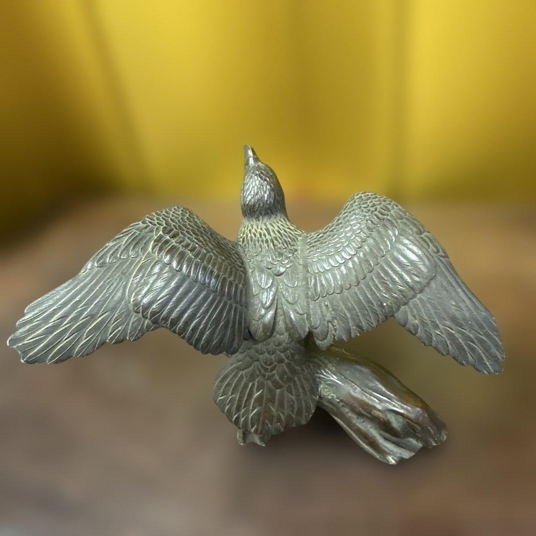 金工，锡製，ヴィンテージ 鷹 オブジェ 置物 インテリア