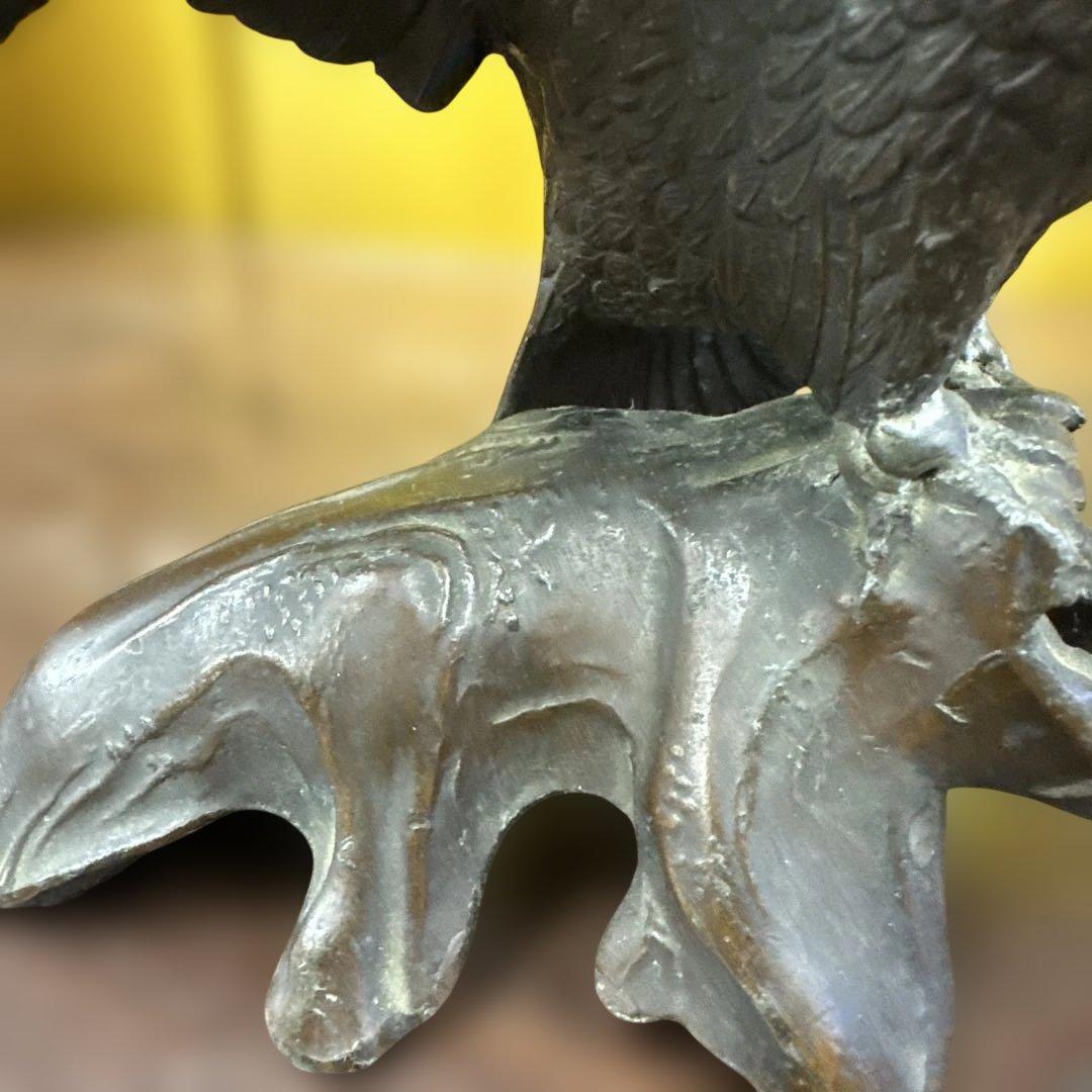 金工，锡製，ヴィンテージ 鷹 オブジェ 置物 インテリア