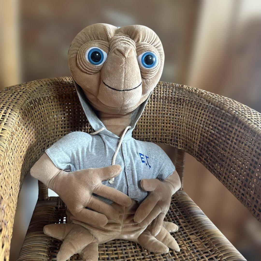 瞬間的お値下げ‼️ヴィンテージ　大きなE.T. フード付きぬいぐるみ