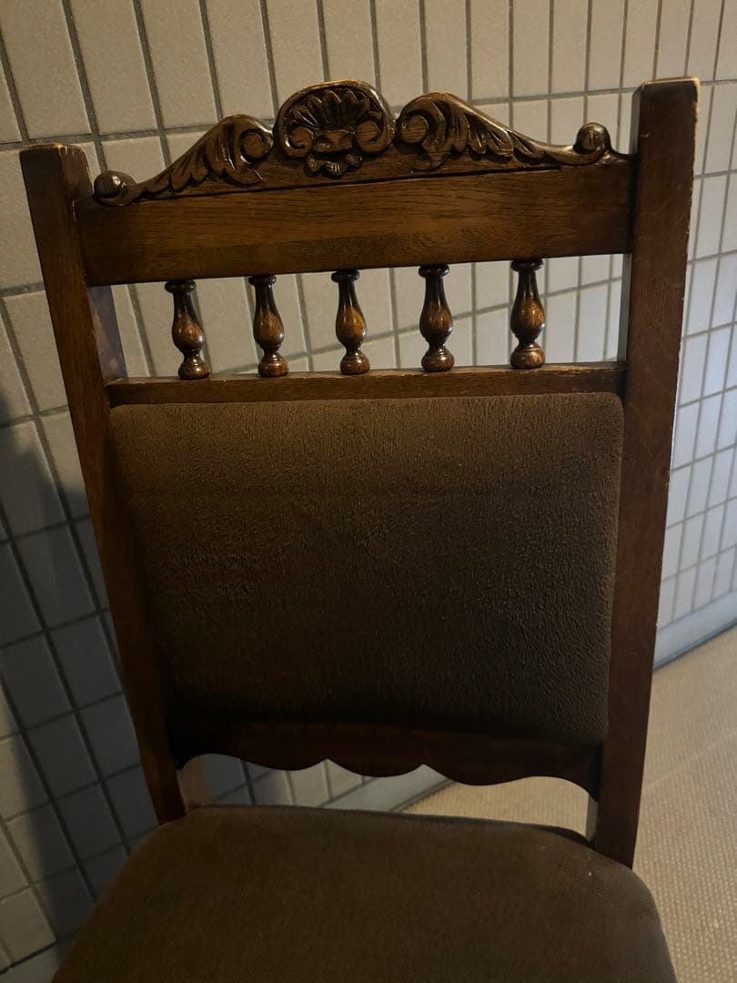 高級　4脚椅子セット　英国調 木　アンティーク　東京池袋