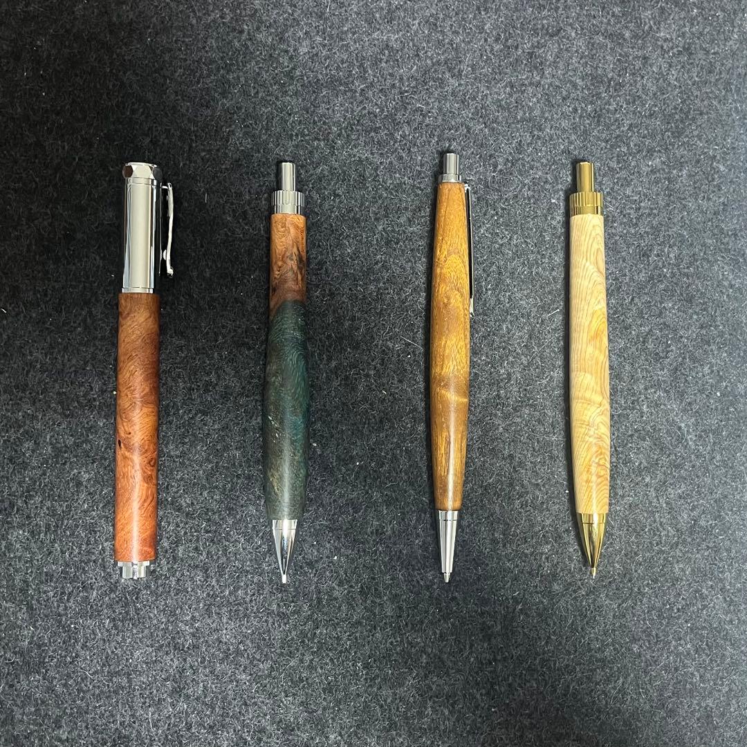 木軸シャーペン・万年筆セット【バラ売り不可】