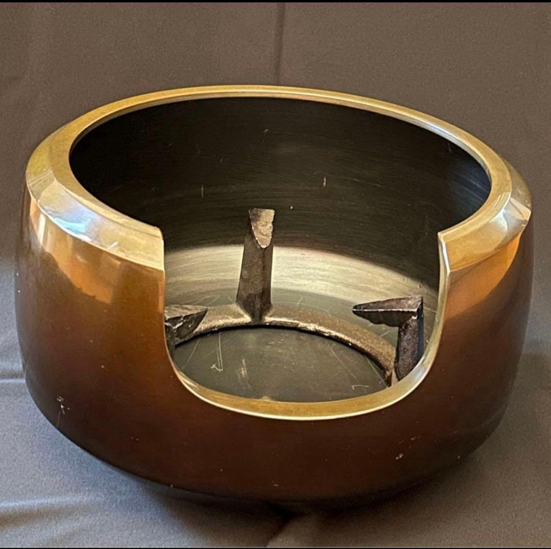 【訳あり‼️ジャンク❗️未使用‼️】茶道具3点セット　風炉・五徳・風炉釜