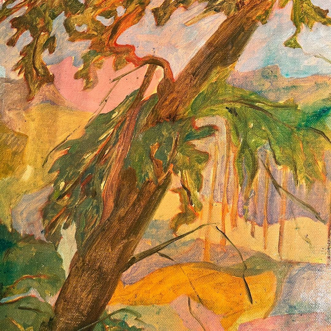 duanqiqi作品 手書き油絵 park 絵画 油彩画 インテリア