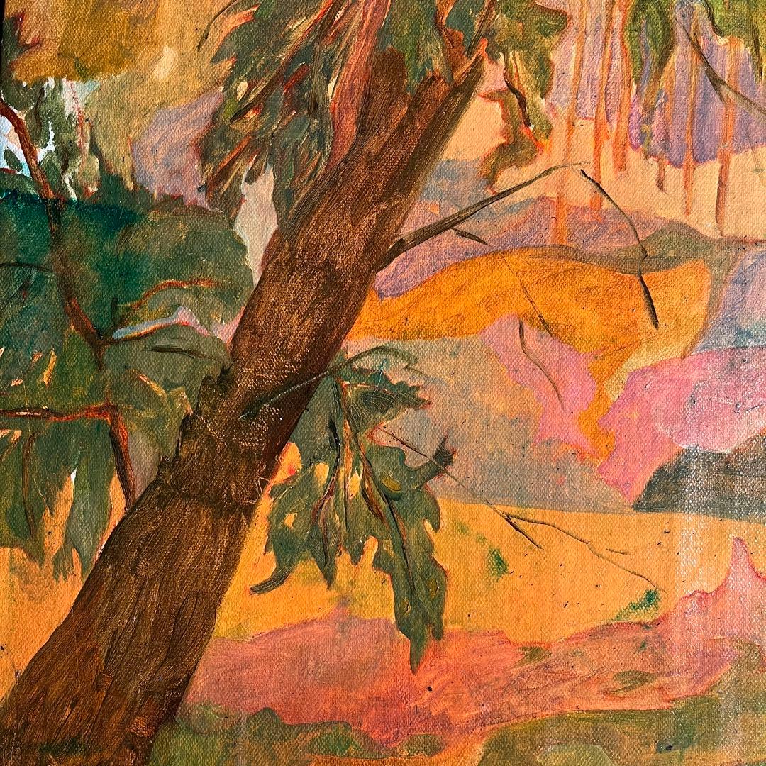 duanqiqi作品 手書き油絵 park 絵画 油彩画 インテリア