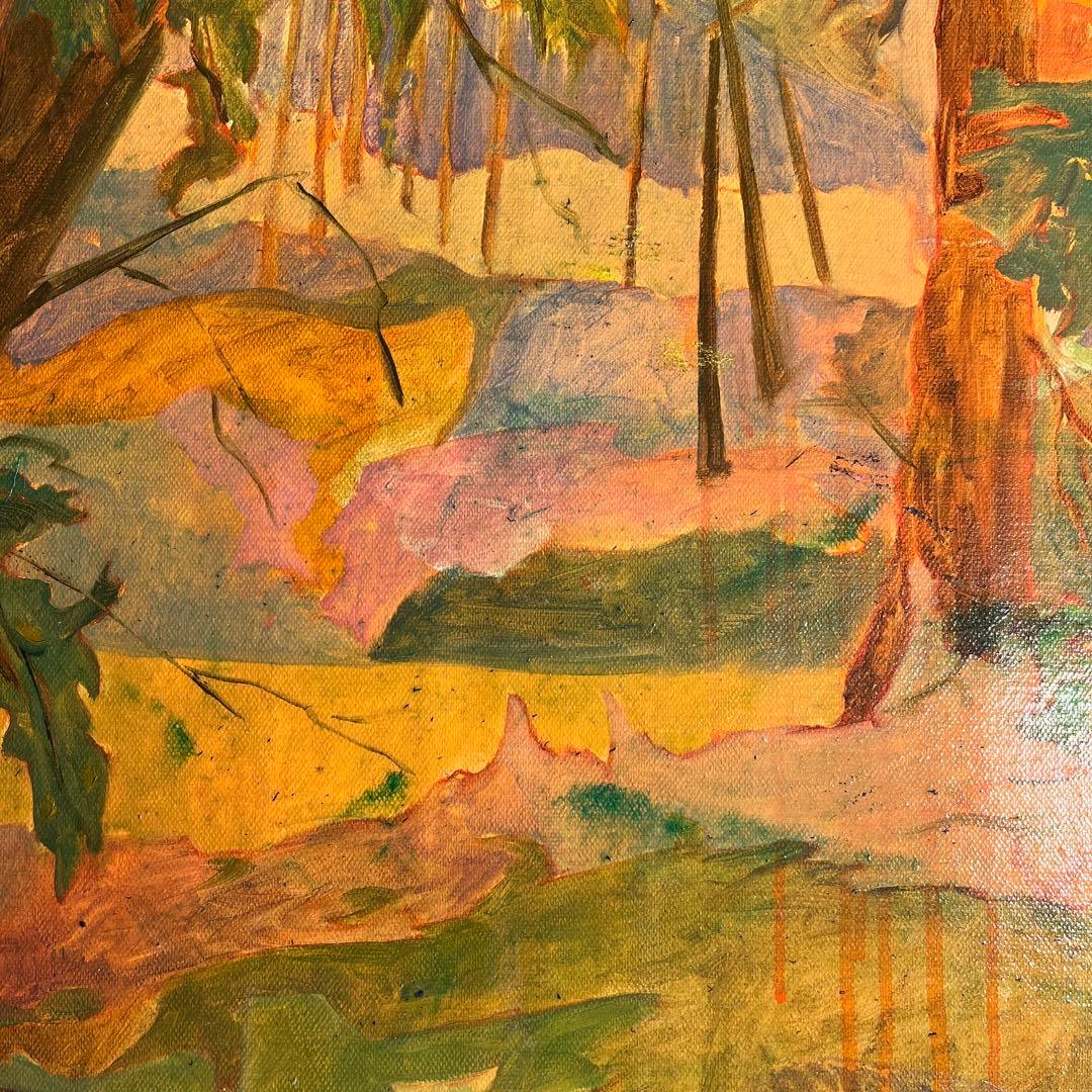 duanqiqi作品 手書き油絵 park 絵画 油彩画 インテリア