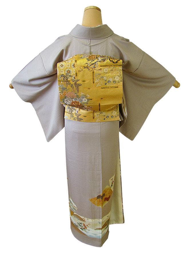 金彩加工染 色留・訪問着＆袋帯・帯〆・帯揚げセット（正絹）仕立上り＜D656＞