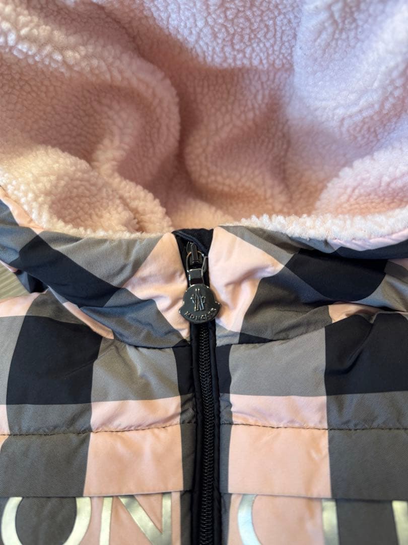 MONCLER フード付きダウン チェック モンクレールキッズ モンクレ ダウン