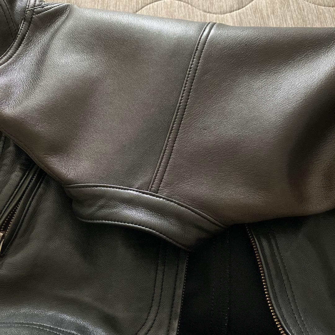 ヒステリックグラマー ライダースジャケット レザージャケット シングル 山羊革