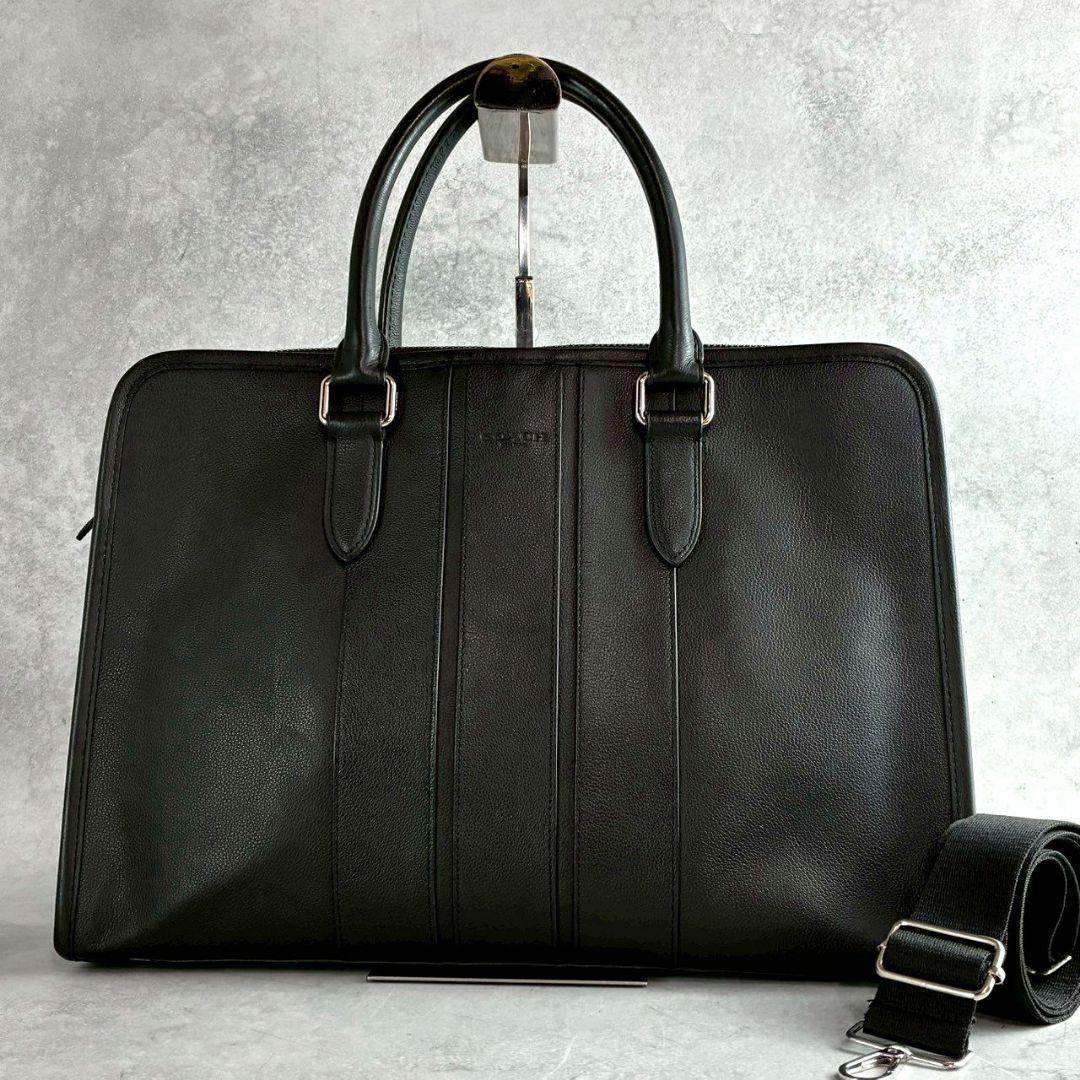 極美品 コーチ ボンド 2way ビジネスバッグ ブリーフ A4可 レザー 黒