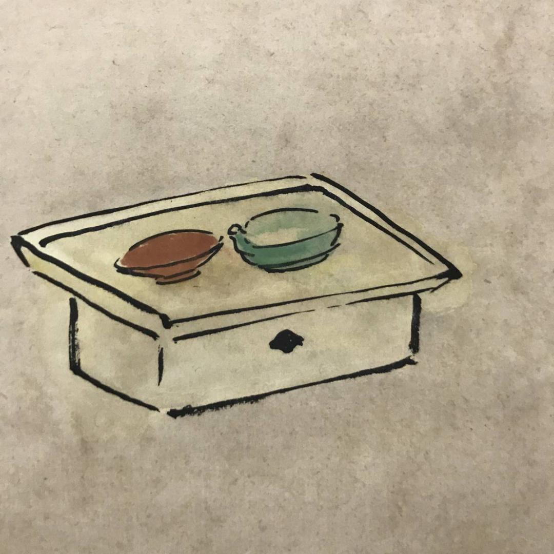 【模写】渡辺崋山/寿仙酔舞図/正月祝踊り恵比須/掛軸/名家伝来/AB-754