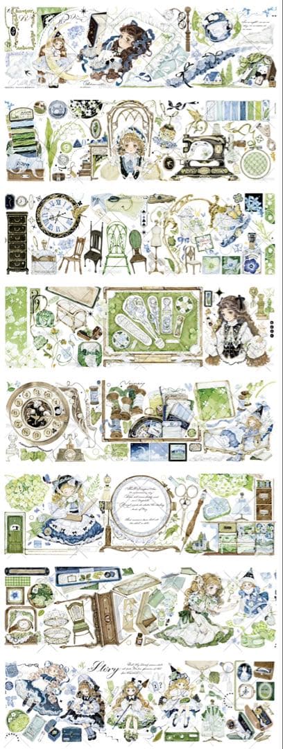 《在庫処分セール》海外　マスキングテープ　装飾系　貝殼、ホロ、虹光pet　14点