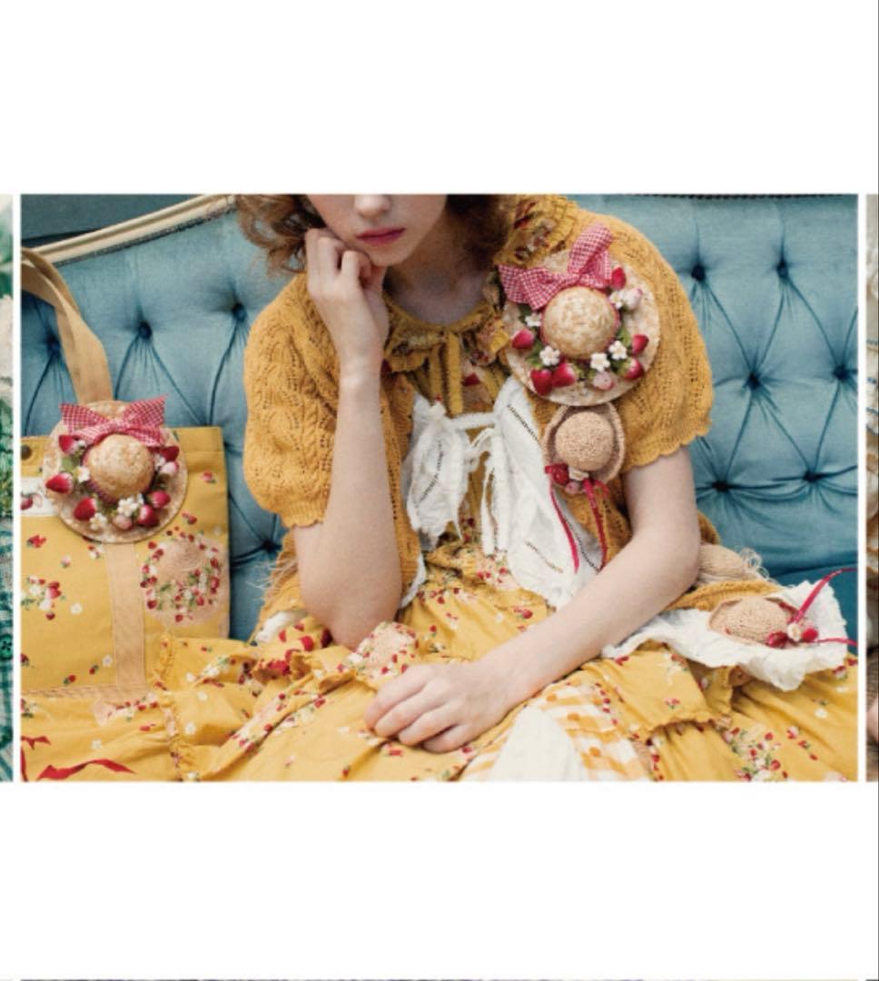 ピンクハウス❤️【未使用】麦わら帽子といちごのコサージュ❤️