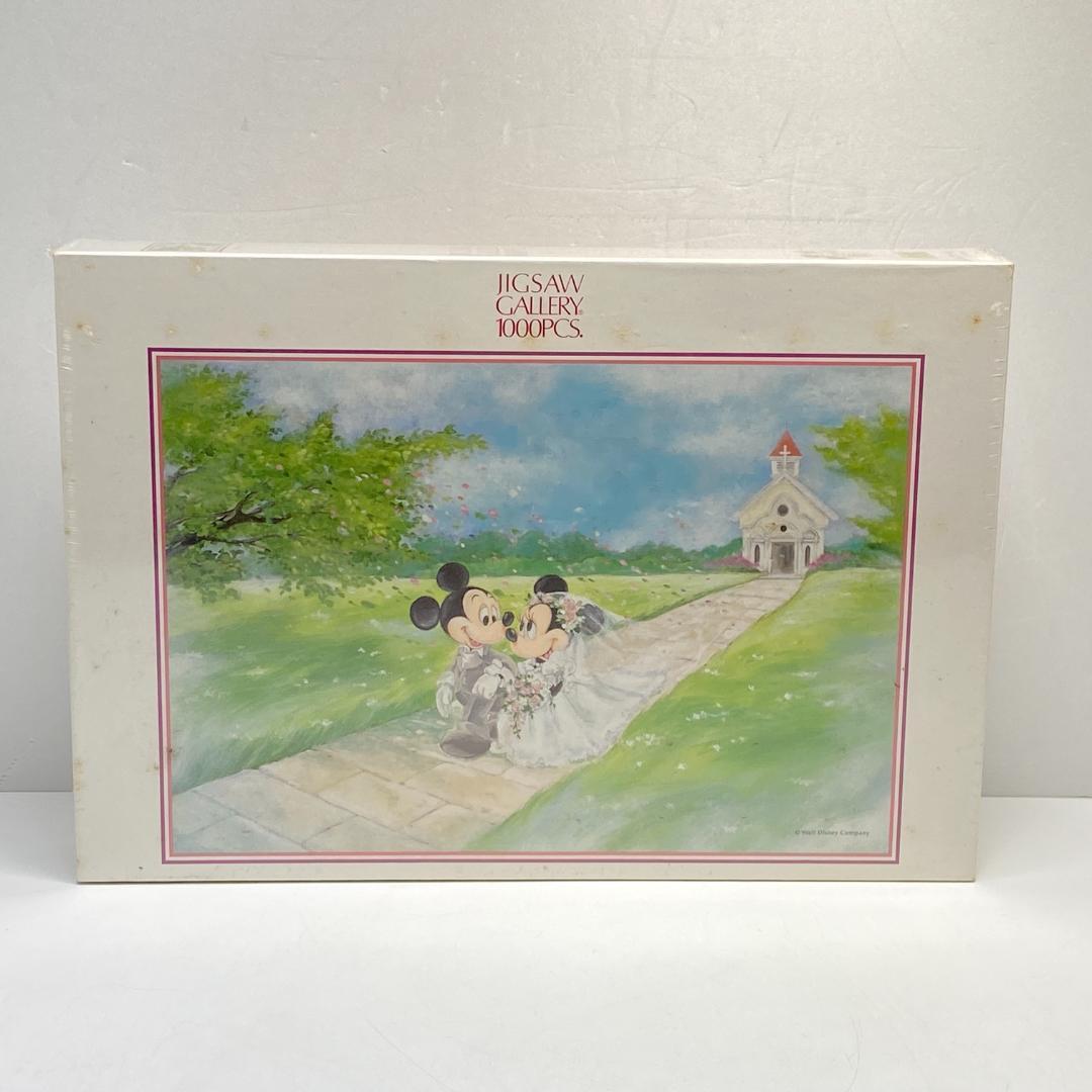 【新品未開封】ミッキー ミニー ジグソーパズル 1000P そよ風のウエディング