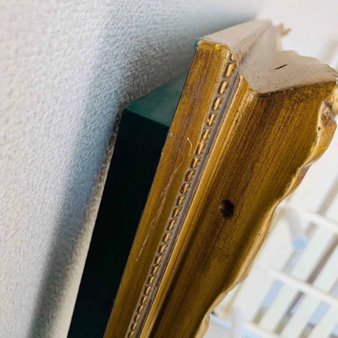 【希少】1m超え！賃貸OK巨大ゴールドフレーム 額縁 アンティーク仕上げ