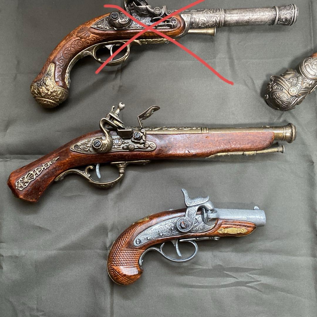 フリントロック　モデルガン　古式銃　海賊　ピストル　5丁セット　【ジャンク扱い】