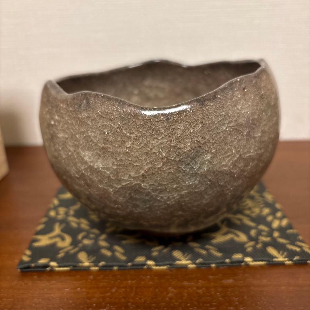 河端彩谷 利休白茶瓷 茶碗 茶垸 抹茶茶碗