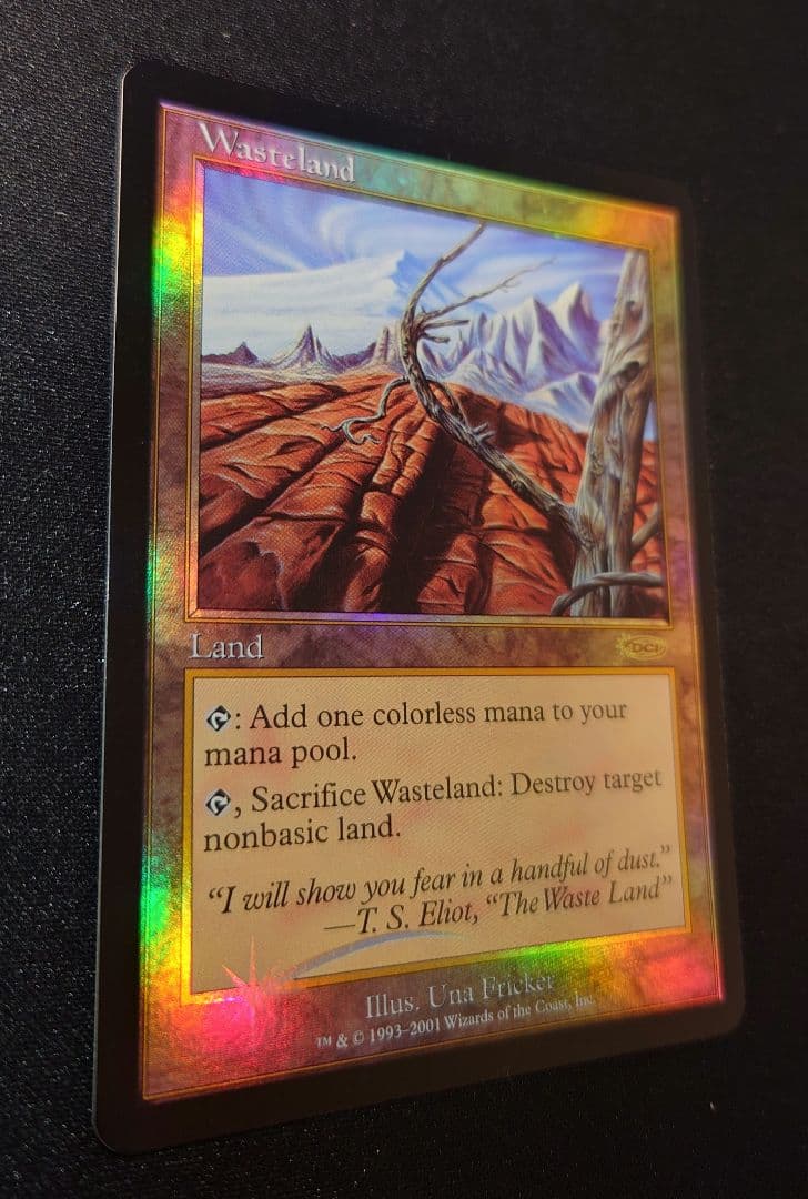 MTG 不毛の大地 プログラム褒賞 英語 foil 1枚