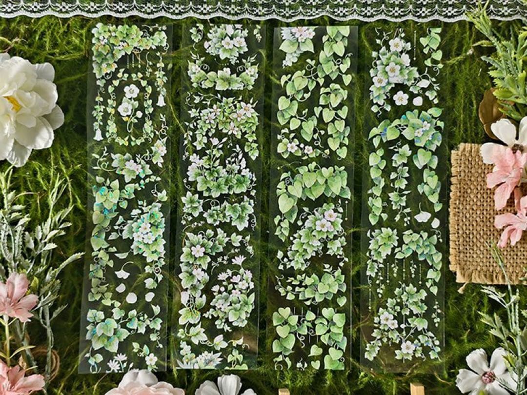 新七天《藤上花》海外マスキングテープ　マステ 【2568】