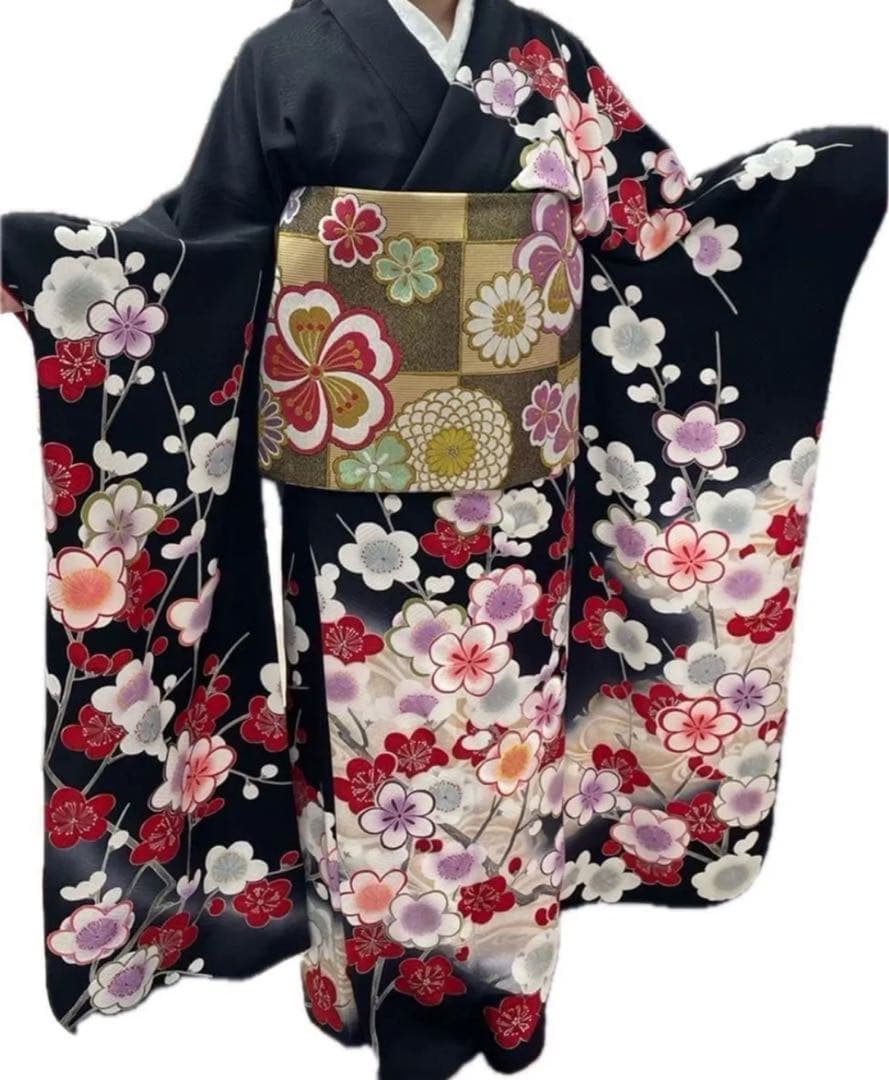 振袖セット　４点セット　振袖　長襦袢　帯紐　帯揚げ　◎帯はありません成人式　着物