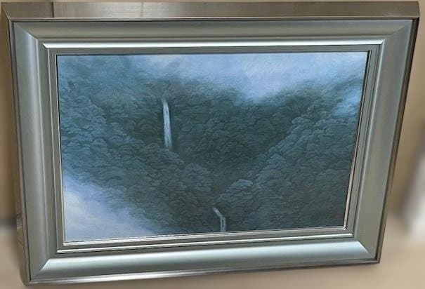 【真作】東山魁夷『山霊』 高級額入り・共箱付き