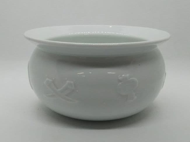 茶道具 平戸焼 宝尽 建水 13代 今村悦山 三川内 白磁