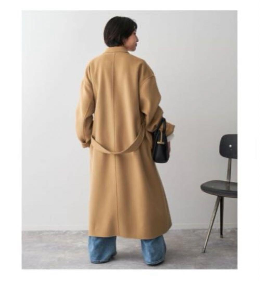 スピックアンドスパンsuper160s ロングチェスターカラーコート　サイズ38