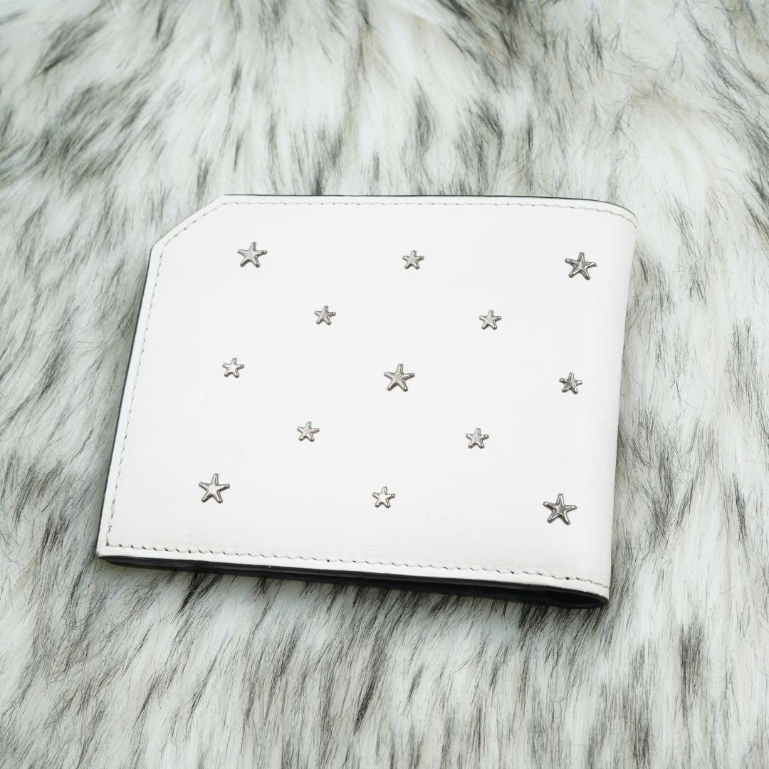 未使用級　箱・タグ付き　jimmy choo ジミーチュウ　折り財布　スタッズ