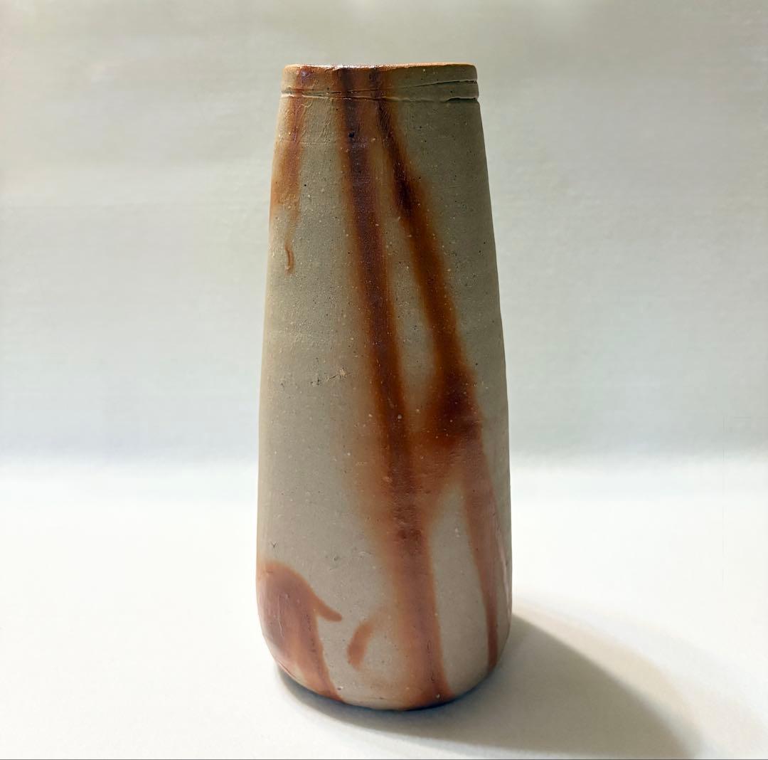 備前焼 山本雄一 緋襷 花瓶 花入 陶芸 父:人間国宝 山本陶秀