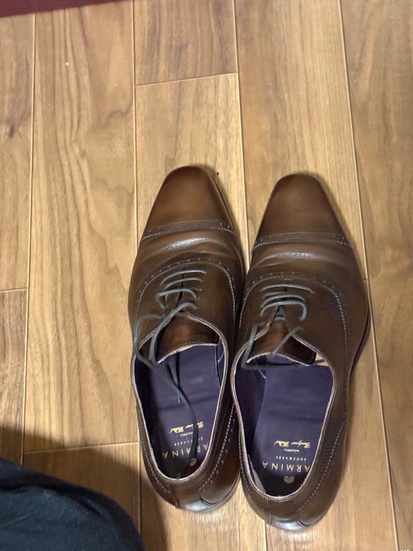 CARMINA ブラウン ドレスシューズ