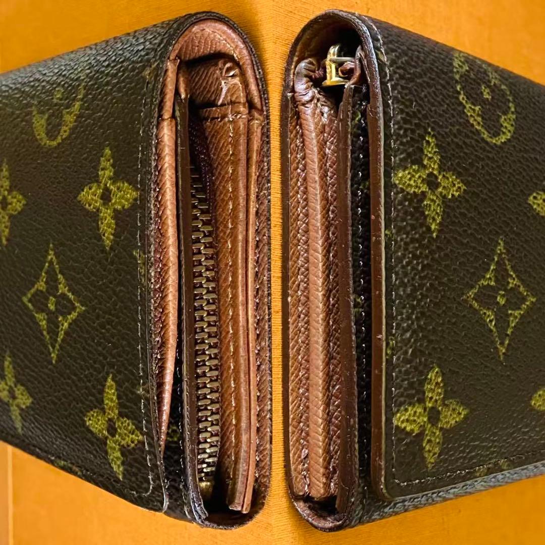 LOUIS VUITTON モノグラム トレゾール L字折り財布 内側リペア品❣️