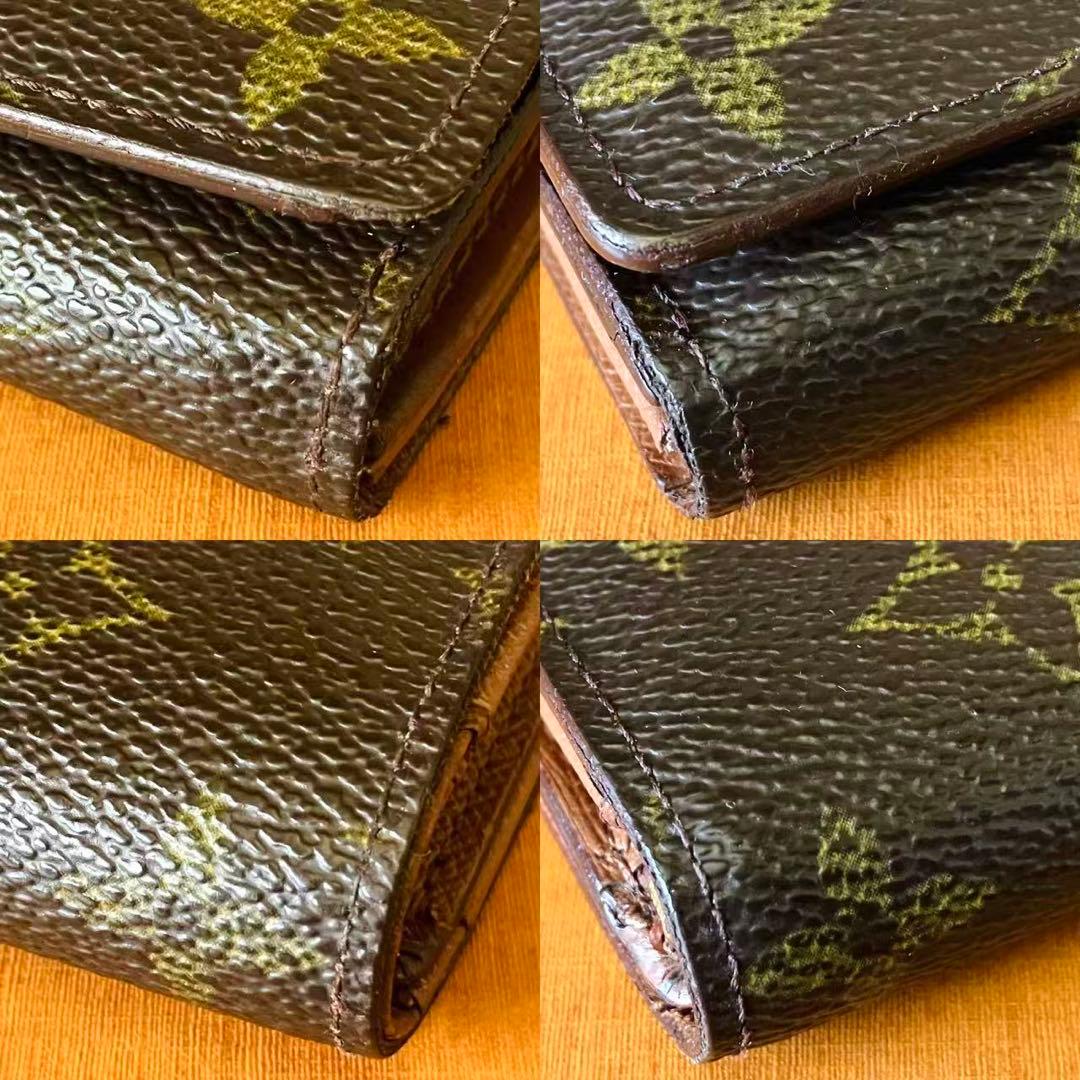 LOUIS VUITTON モノグラム トレゾール L字折り財布 内側リペア品❣️