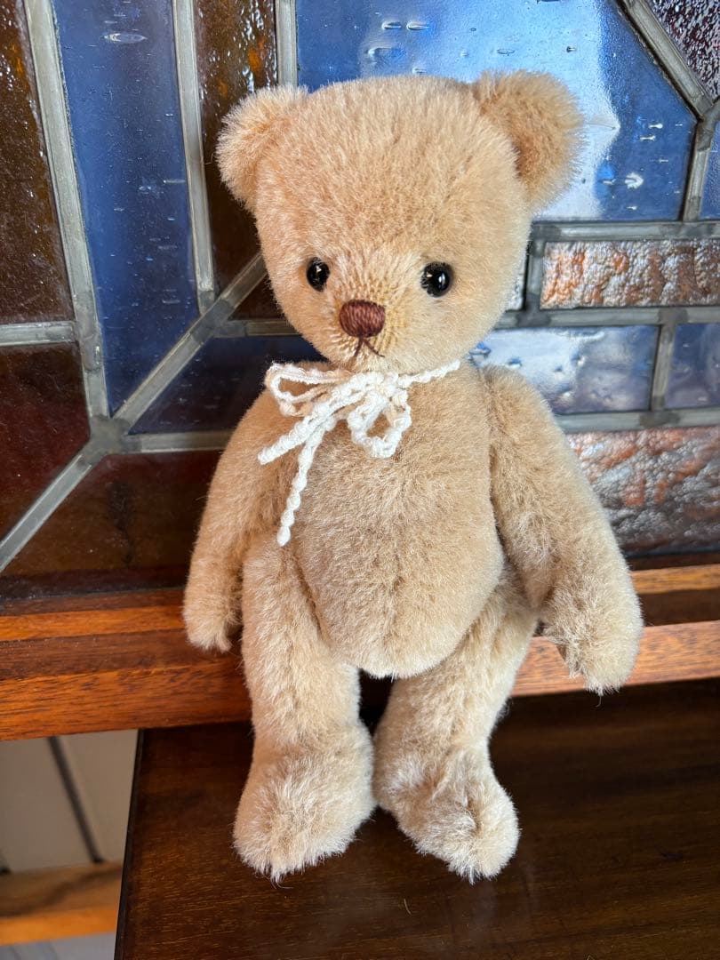 作家作品 テディベア アルパカ使用 ダブルジョイント　表情豊かな一点物