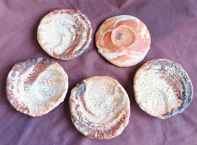 FROM JAPAN様　志野組皿五枚 (林正太郎 作) 未使用 新品同様