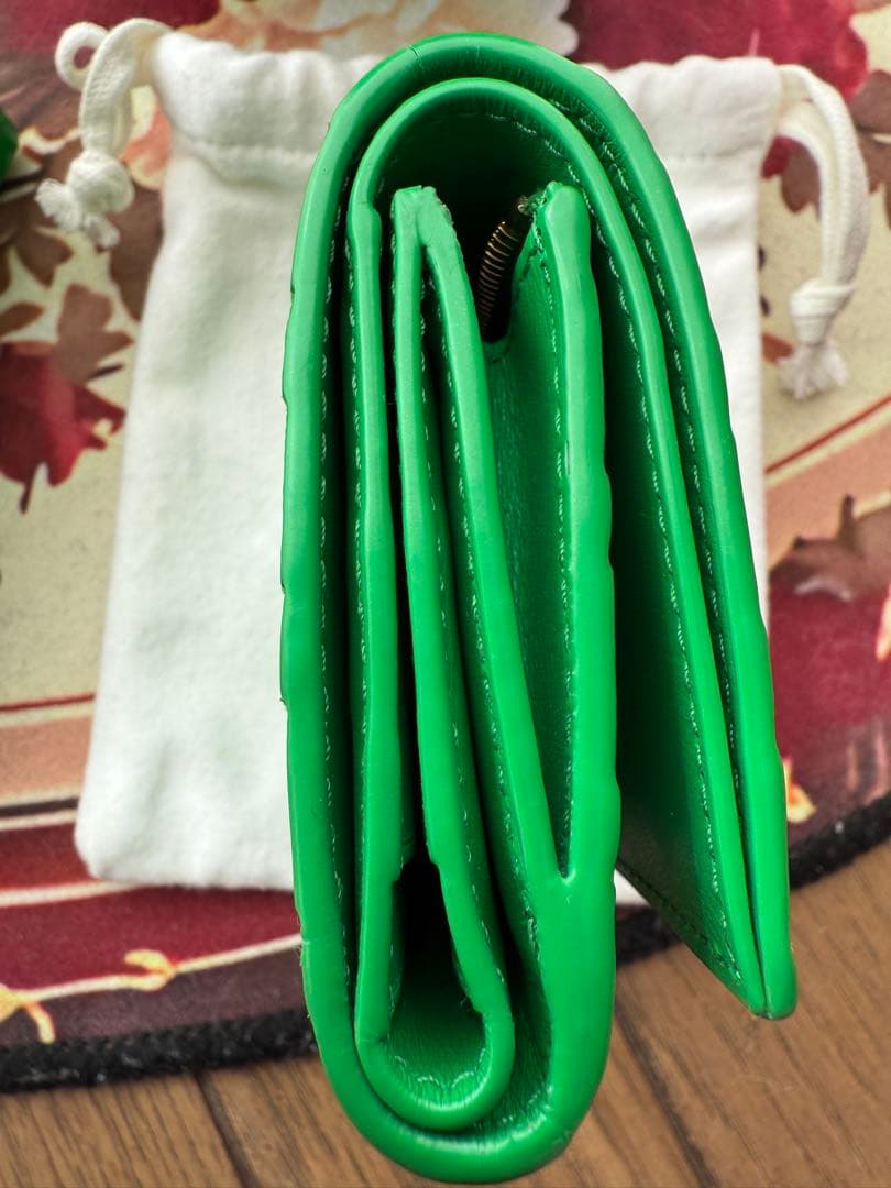 BOTTEGA VENETA 三つ折り財布 グリーン