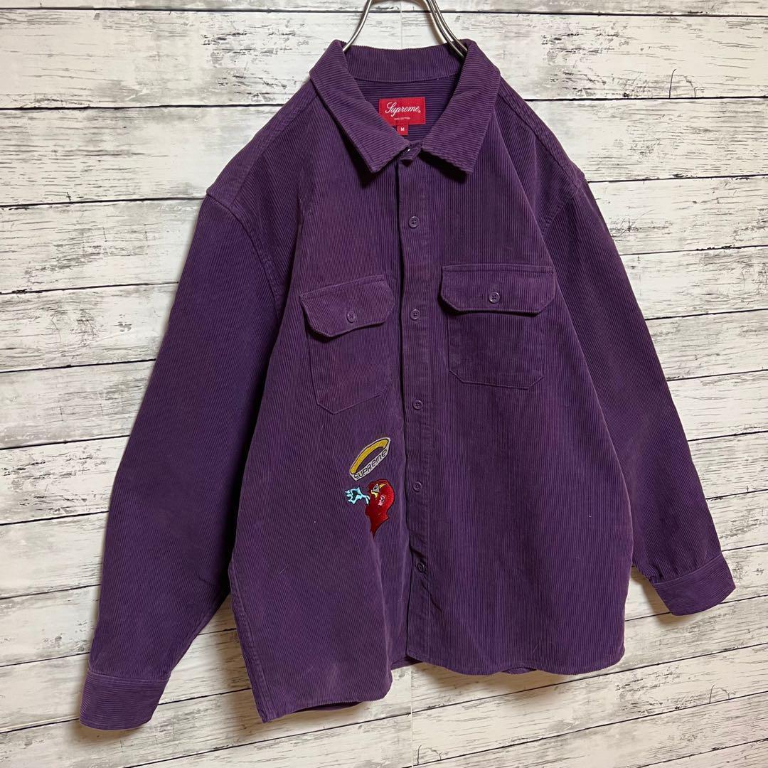 2024【入手困難】シュプリーム♤刺繍ビッグロゴ　コーデュロイジャケット即完売品