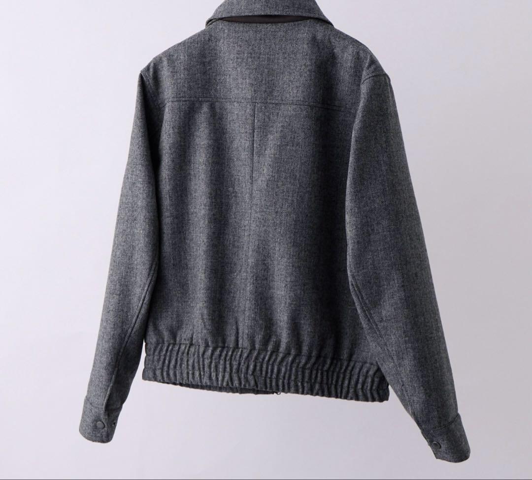clel ウールブレンド ヘリンボーンツイードファイヤーマンブルゾン